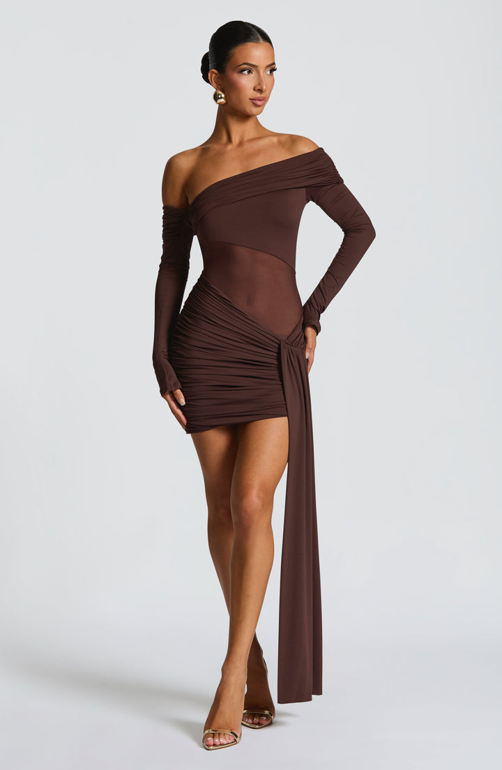 Vestido Mavra Mini - Plum Brown