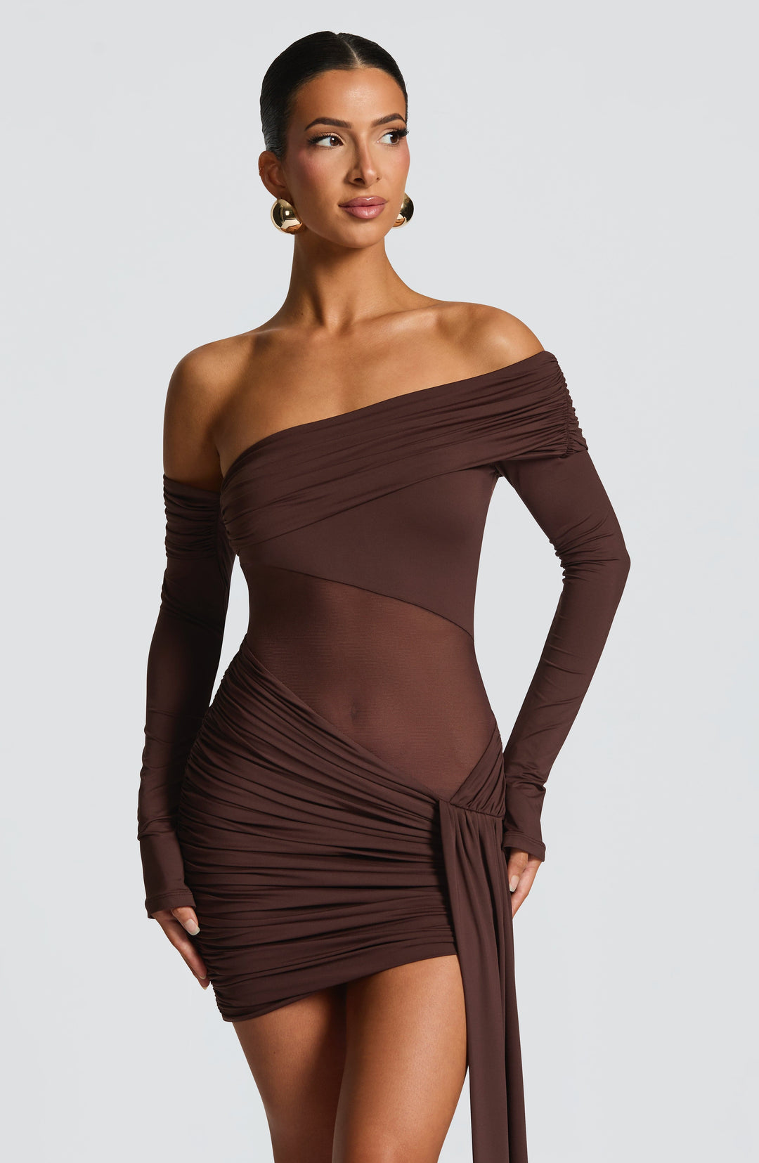 Vestido Mavra Mini - Plum Brown