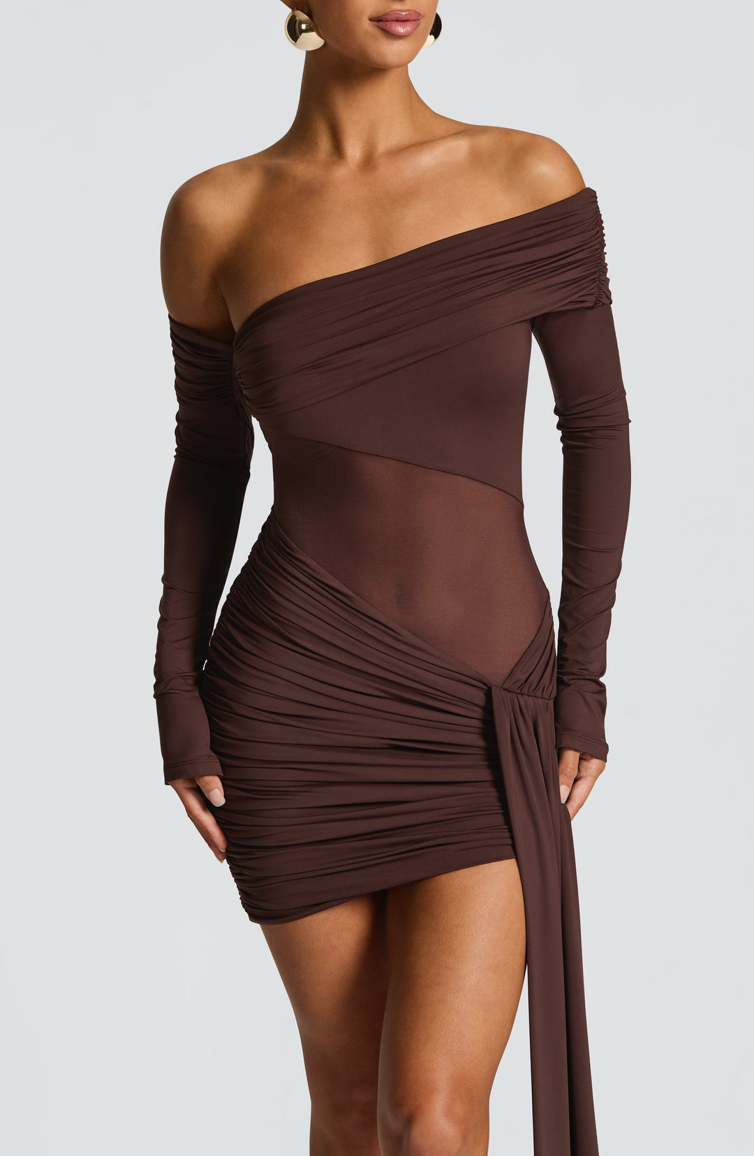 Vestido Mavra Mini - Plum Brown