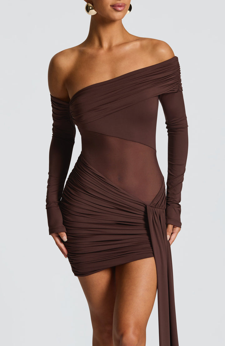 Vestido Mavra Mini - Plum Brown