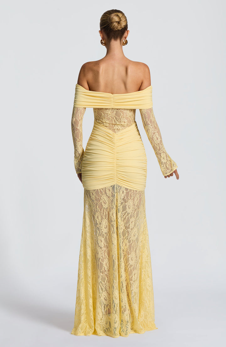 Sauline Maxi Dress - Lemon