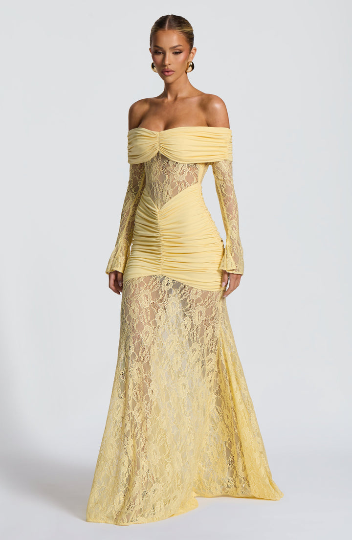 Sauline Maxi Dress - Lemon